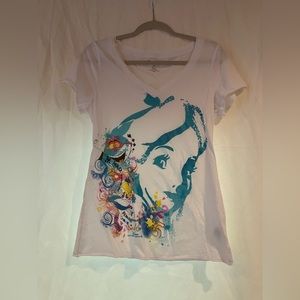 Alice in Wonderland, V-neck womens T-shirt size XXL, Disneyland